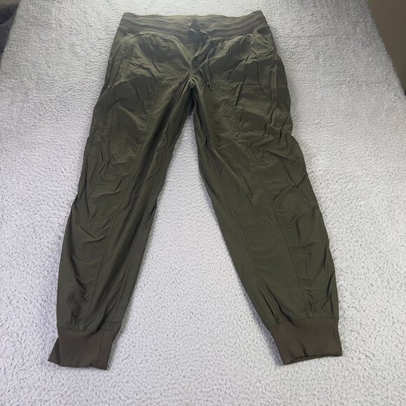 Lululemon Dance Studio Mid Rise Joggers Womens 12 Green 7/8 Length Athletic - Picture 1 of 10